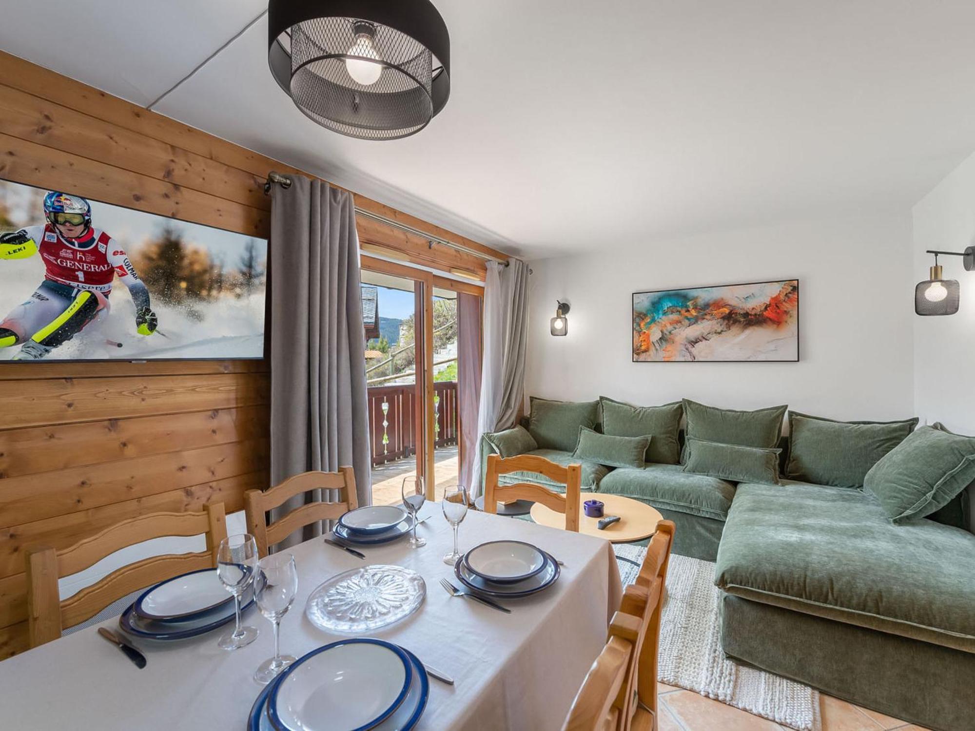 3 Pieces Avec 2 Chambres, Terrasse, Parking Et Wi-fi A Meribel - Fr-1-566-61 Apartament *